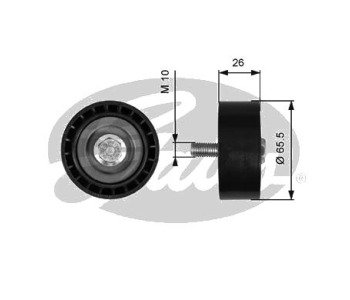 Паразитна/ водеща ролка, пистов ремък GATES T36775 за CHEVROLET CRUZE (J308) Station Wagon от 2012