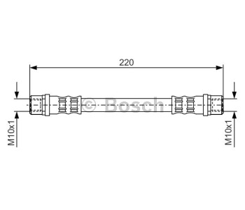 Спирачен маркуч BOSCH за OPEL CORSA C (F08, W5L) товарен от 2000