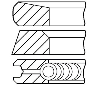 Комплект сегменти (+0,50mm) GOETZE за OPEL MOVANO B (X62) кутия от 2010