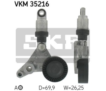 Обтящна ролка, пистов ремък SKF VKM 35216 за OPEL VECTRA C (Z02) седан от 2002 до 2009