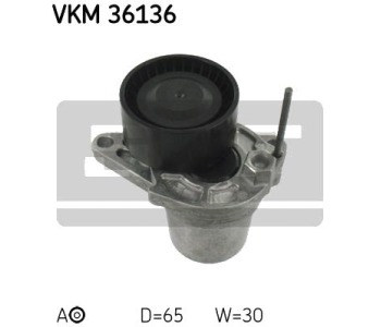 Обтящна ролка, пистов ремък SKF VKM 36136 за RENAULT MEGANE III (DZ0/1_) купе от 2008