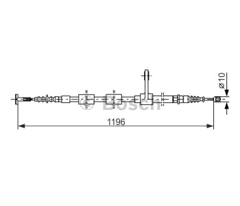 Жило ръчна спирачка BOSCH за ALFA ROMEO 156 (932) от 1997 до 2003