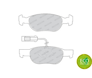 Комплект спирачни накладки FERODO PREMIER за FIAT PUNTO (188) от 1999 до 2012