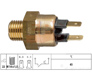Термошалтер, предупредителна лампа за охладителната течност EPS 1.840.079 за ALFA ROMEO 33 (907A) от 1990 до 1994