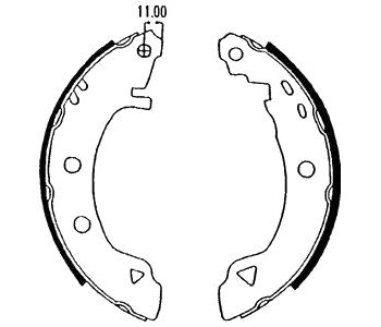 Комплект спирачни челюсти DELPHI за ALFA ROMEO 145 (930) от 1994 до 1998