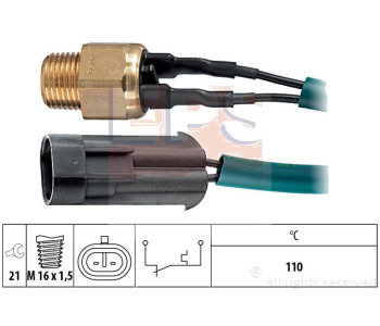 Термошалтер, предупредителна лампа за охладителната течност EPS 1.840.055 за FIAT PUNTO (176) от 1993 до 1999