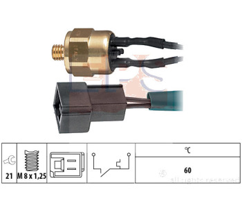 Термошалтер, предупредителна лампа за охладителната течност EPS 1.840.096 за FIAT DUCATO (230) пътнически от 1994 до 2002