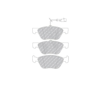 Комплект спирачни накладки FERODO THERMO QUIET за FIAT MAREA (185) комби от 1996 до 2007