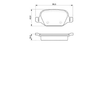 Комплект спирачни накладки BOSCH за FIAT LINEA (323) от 2007