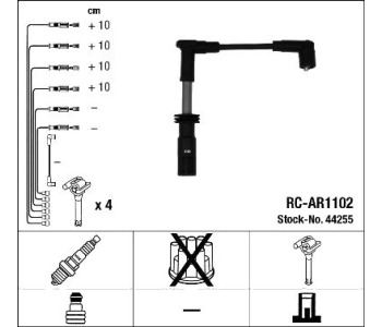 Комплект запалителни кабели NGK за ALFA ROMEO 166 (936) от 1998 до 2003