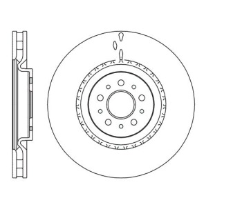 Спирачен диск вентилиран Ø330mm за ALFA ROMEO SPIDER (916S_) от 1994 до 2005