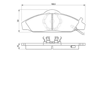 Комплект спирачни накладки BOSCH за ALFA ROMEO 156 (932) от 2003 до 2005