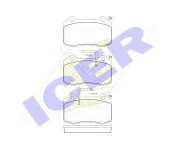 Комплект спирачни накладки Ultra Premium ICER за ALFA ROMEO 147 (937) от 2000 до 2005