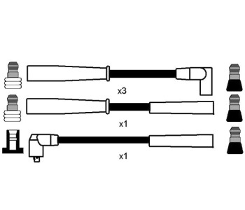 Комплект запалителни кабели NGK за CITROEN BX (XB) от 1983 до 1992