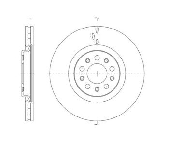 Спирачен диск вентилиран Ø330mm за ALFA ROMEO 159 (939) от 2005 до 2012