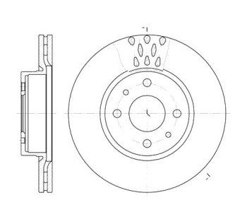 Спирачен диск вентилиран Ø257mm за FIAT CROMA (154) от 1985 до 1996