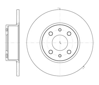 Спирачен диск плътен Ø251mm за FIAT MULTIPLA (186) от 1999 до 2010