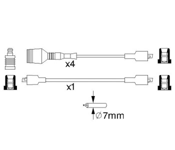 Комплект запалителни кабели BOSCH за ALFA ROMEO 33 (905) от 1983 до 1993