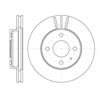 Спирачен диск вентилиран Ø239mm за ALFA ROMEO 33 Sportwagon (907B) от 1990 до 1994