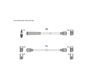Комплект запалителни кабели STARLINE за ALFA ROMEO 75 (162B) от 1985 до 1992