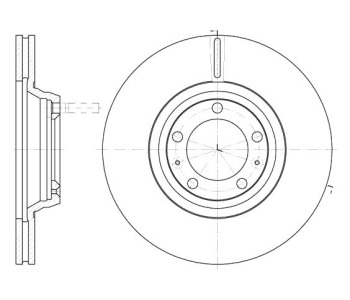 Спирачен диск вентилиран Ø268mm за ALFA ROMEO 90 (162) от 1984 до 1987