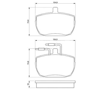 Комплект спирачни накладки BOSCH за FORD TRANSIT (T) товарен от 1985 до 1992