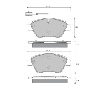 Комплект спирачни накладки STARLINE за FIAT PUNTO (188) от 1999 до 2012