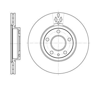 Спирачен диск вентилиран Ø257mm за ALFA ROMEO SPIDER (916S_) от 1994 до 2005