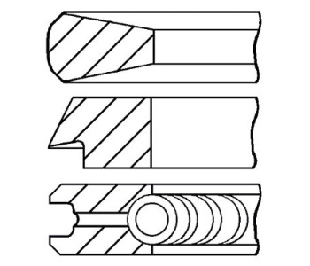 Комплект сегменти (+0,60mm) GOETZE за ALFA ROMEO 156 (932) от 1997 до 2003
