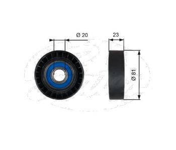 Паразитна/ водеща ролка, пистов ремък GATES T36208 за FIAT TIPO (160) от 1987 до 1995