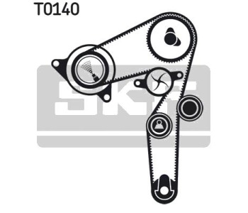 Водна помпа+ к-кт ангренажен ремък SKF VKMC 02192 за FIAT IDEA от 2003