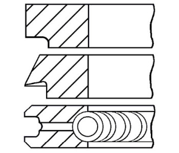 Комплект сегменти (+0,40mm) GOETZE за ALFA ROMEO 156 (932) от 1997 до 2003