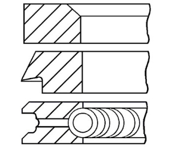 Комплект сегменти (+0.00mm) GOETZE за FIAT CROMA (154) от 1985 до 1996