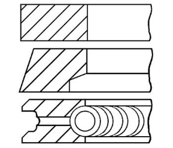 Комплект сегменти (+0.00mm) GOETZE за ALFA ROMEO GTV (916C_) от 1994 до 2005
