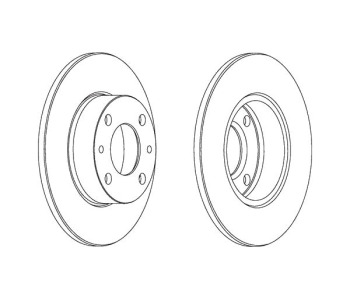 Спирачен диск плътен Ø227mm FERODO за FIAT RITMO II (138) от 1982 до 1988