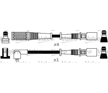 Комплект запалителни кабели VALEO за FIAT PANDA (141) от 1980 до 2004