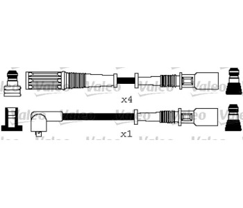 Комплект запалителни кабели VALEO за FIAT TIPO (160) от 1987 до 1995