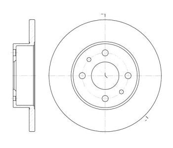 Спирачен диск плътен Ø240mm за FIAT SIENA I (178) от 1996 до 2012