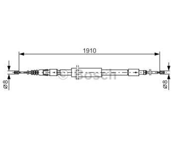 Жило ръчна спирачка BOSCH за CITROEN C3 PICASSO от 2009 до 2017