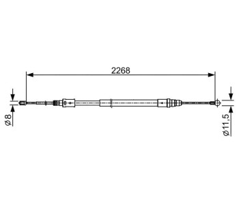 Жило ръчна спирачка BOSCH за CITROEN C5 III (RD) от 2008 до 2017