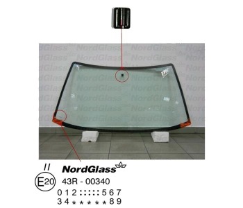 Челно стъкло NordGlass за CITROEN AX (ZA-_) от 1991 до 1998