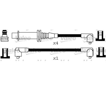 Комплект запалителни кабели VALEO за CITROEN BX (XB) от 1983 до 1992