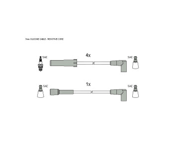 Комплект запалителни кабели STARLINE за CITROEN BX (XB) от 1983 до 1992