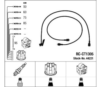 Комплект запалителни кабели NGK за CITROEN C35 товарен от 1973 до 1994