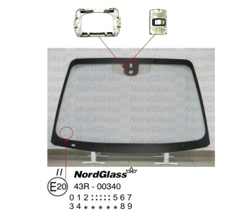 Челно стъкло NordGlass за CITROEN C5 II (RE) комби от 2004 до 2008