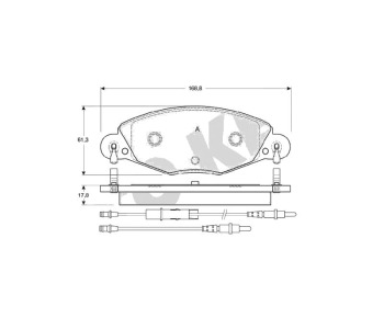 Комплект спирачни накладки STARLINE за CITROEN C5 II (RE) комби от 2004 до 2008