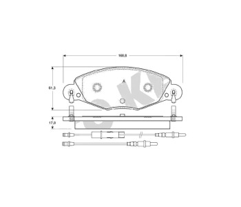 Комплект спирачни накладки STARLINE за CITROEN C5 II (RC) от 2004 до 2008