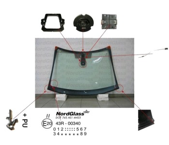 Челно стъкло NordGlass за CITROEN DS5 от 2011 до 2015