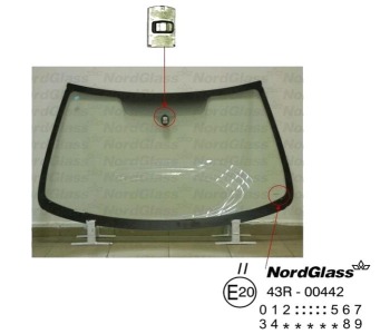 Челно стъкло NordGlass за CITROEN XSARA (N1) от 1997 до 2005