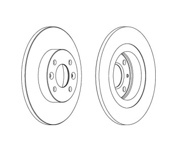Спирачен диск плътен Ø259mm FERODO за DACIA LOGAN I (LS) седан от 2004 до 2012